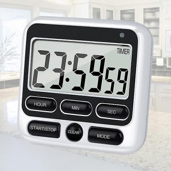 Elektronisk kjøkkentimer LCD-skjerm Stor skjerm Elektronisk timer Positiv