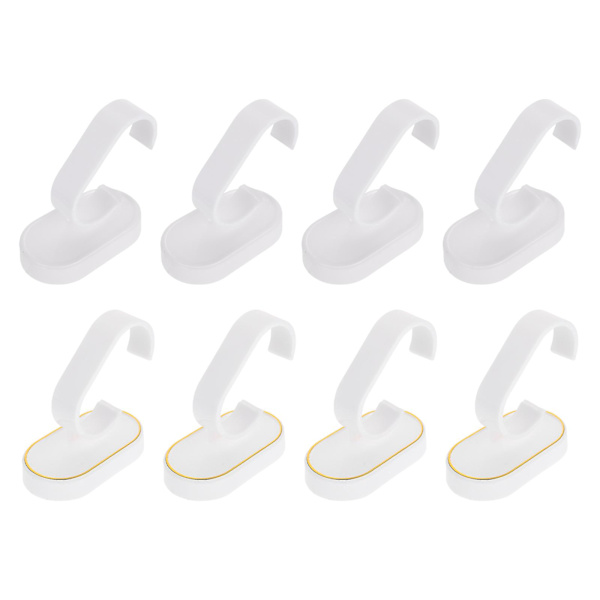 8 st Smyckes Armband Klocka Displayhållare Mynt Display Stativ Armband Hållare Rack Klocka Butik Stativ Vit 7.9X7.7CM