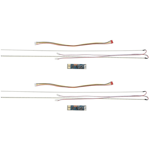 2x Vit LED Universal Bakgrundsbelysningskit Justerbar LED-lampa LED-display LED-lampa med stöd 15 tum
