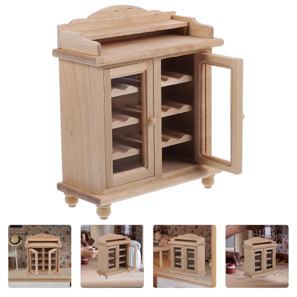 Miniaturskab Model Miniature Opbevaring Vinkabinet Køkkenskab Møbler 12.4X10.5C