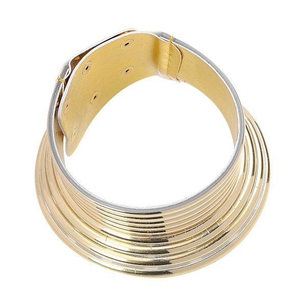 Punk Smycken Läder Krage Choker Halsband Chunky Choker Halsband Vintage Statement ChokerGolden53x