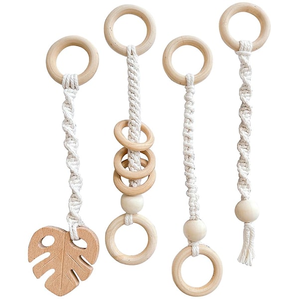 4 stk. Barnehagedekorasjon Nyfødt Gym Leke Baby Play Gym Ramme Treningsstativ Hengende Ornamenter Biting Pa