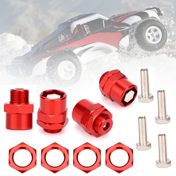 RC-bil 12 mm til 17 mm Hex-konverteringsadaptertilbehør til Sakura D4 HSP 94123 1/10 bilrød
