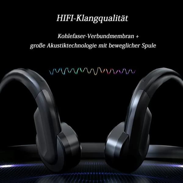 Wired Bone Conduction Headphones, No Earbuds, HD Microphone