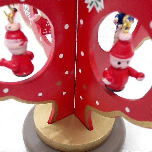 2 Miniature Wooden Christmas Tree Decorations, Miniature Christmas Tree D
