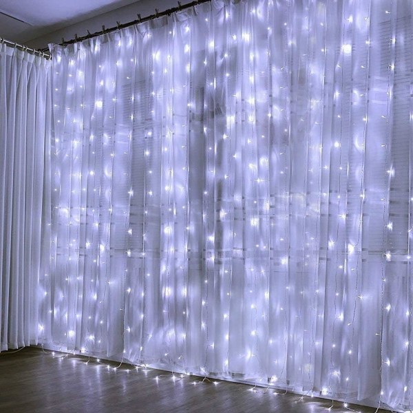 Lysstreng 30M 300LED Vandtæt Lavt Tryk Udendørs Lys Vandfast, Julebar med Bryllupsdekoration, Hvid