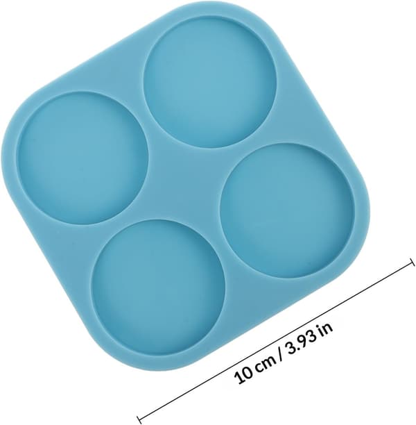 Gør-det-selv epoxyharpiksform 4 stk. runde silikoneforme til smykkefremstilling Håndværk Fleksibel Giftfri Silikone Epoxy Støbning
