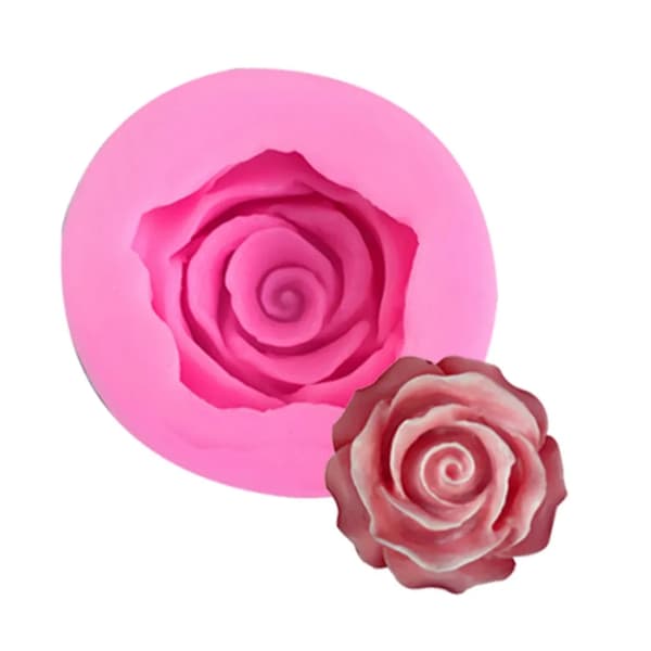 6-delt sæt af 3D bageforme rose blomst DIY silikoneform motiv bageforme chokolade fondant kage
