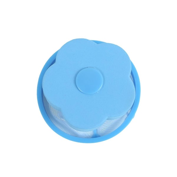 Tvättmaskin Universal Float Filterpåse Tvättboll (prickig plommonblomma) Blå 6st matvaror F A