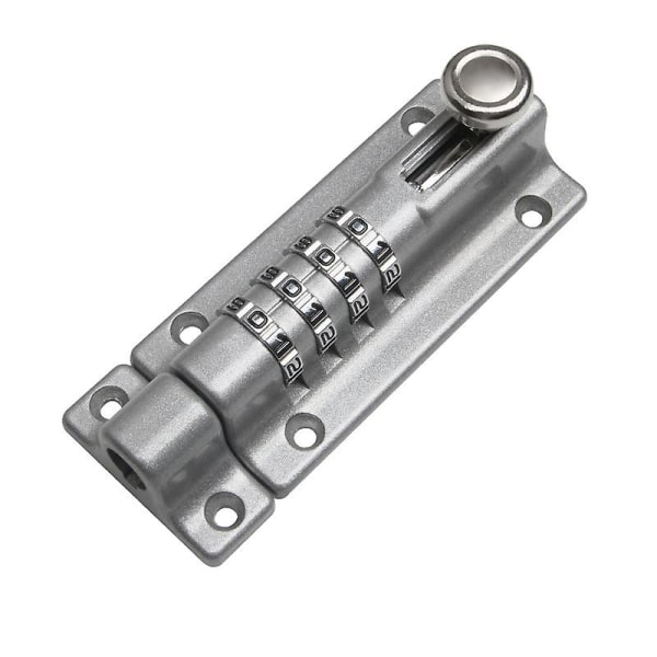 Digit Combination Locking Bolt, 4 Digit Sliding Lockable 120mm Stainless Steel Silded Garden Heavy Duty Gate Latch For Wooden Gates, Gate Door Bolt Lo