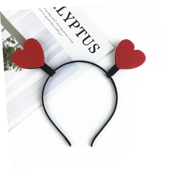 2 stk hjerteformet pannebånd hår tilbehør sett Valentinsdag dekor for kvinner og nydelig hårbånd