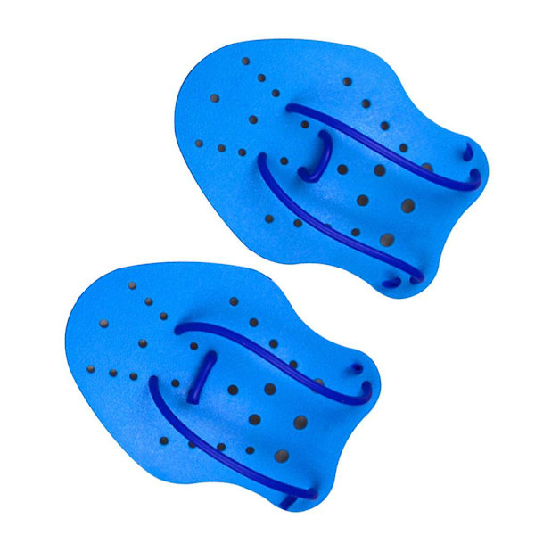 1 Par Svømmehandsker Webbed Aquatic Fit Træningshandsker Paddles Dykkerhånd Web Størrelse M Blå