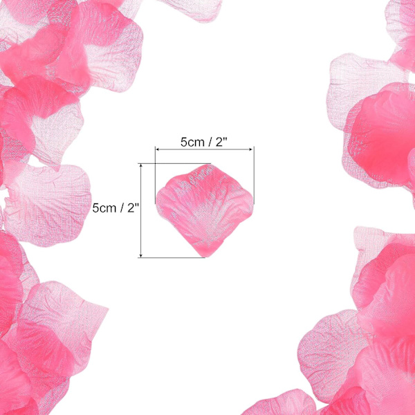 PackSilk Kunstige Blomsterblader, Lys Rød Bryllup Kunstige Blomster 4,5 cm x 4,5 cm for Bryllupsborddekorasjoner, Festdekorasjon