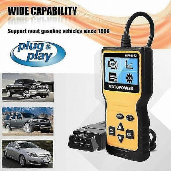 OBD2 Scanner for All Vehicles - Universal Engine Fault Code Reader and CAN Diagnostic Tool Compatible with OBD II Cars Since 1996