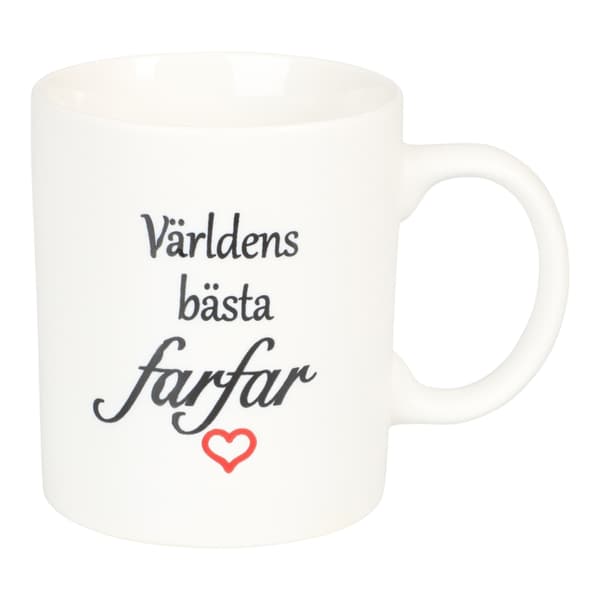 Krus Verdens Bedste Morfar hvid Hvid white Vit