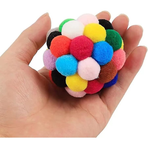 3 kpl kissan lelupallot Lemmikkieläinten plussihyppypallo Kissalle pentujen koulutukseen leikkimiseen pureskeluun (sekoitetut värit)