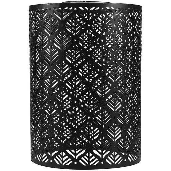 Lampe Skærm Hullet Vægskærm Bordlampe Skærm Loftlampe Skærm Sort 19X14CM Black 19X14CM