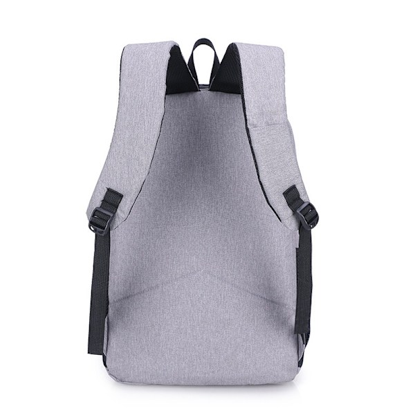 Laptopryggsäck för resor, stöldskyddad laptopryggsäck för män, affärsryggsäck, arbetsryggsäck med USB-laddningsport, grå