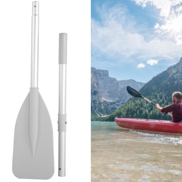 Paddelbåt, 2 st Paddlar med 2 st Stångset Paddel Uppblåsbar, Hög Tålighet Uppblåsbar Båt Jolle Kanot Vattensport Aluminiumlegering Åror