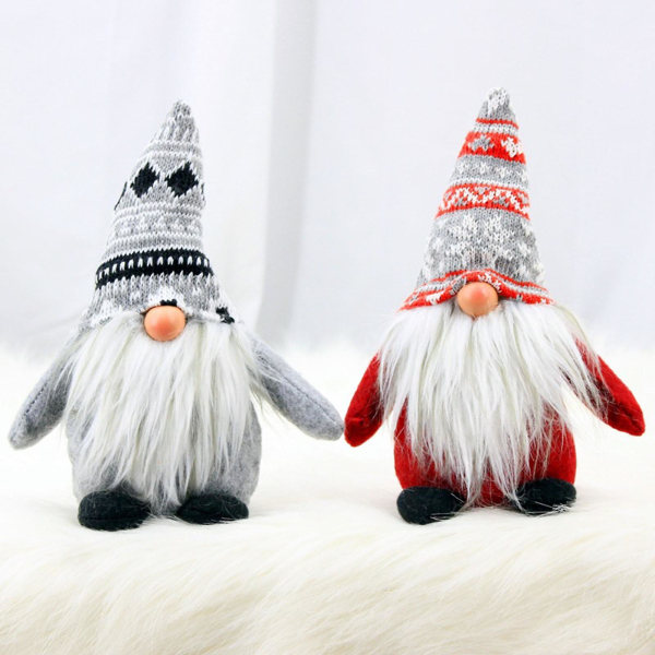 Gråjul Håndlaget svensk Gnome Plysjdukke Julenissen Barnegave hjemmedekorasjon Grå