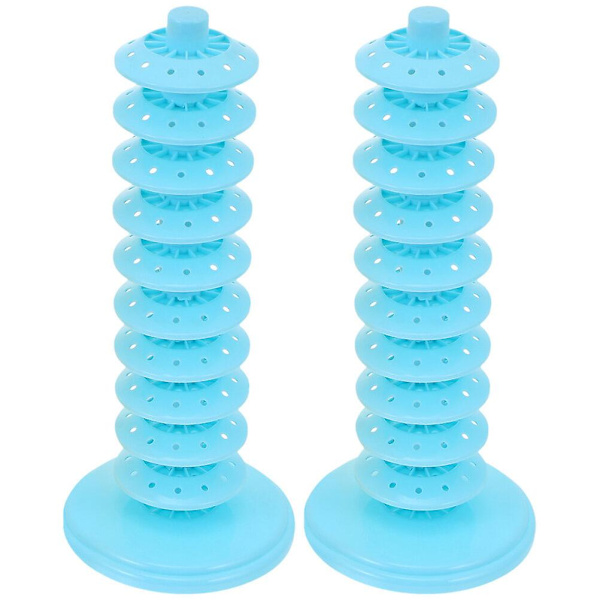 2 stk. Multi-lags Lollipop Holdere Genanvendelige Lollipop Stande Justerbare Lollipop Stande Lyseblå 18.5X13