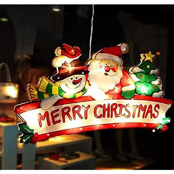 Julelys Utendørs Julepynt, Hengende Led Julelys, Bakteppe String Lights For Innendørs Utendørs Vinduer Høytidsfest Wallmerry