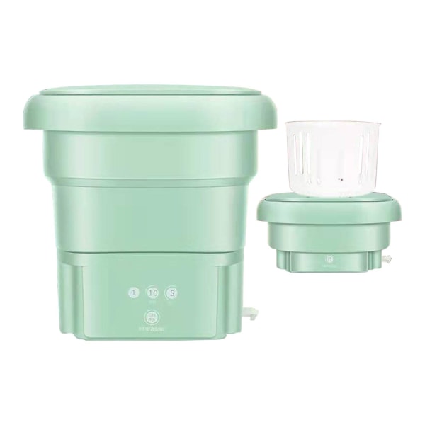 2,8l Sammenleggbar Dehydrering Vaskemaskin Liten Mini Vaskemaskin Grønn Green