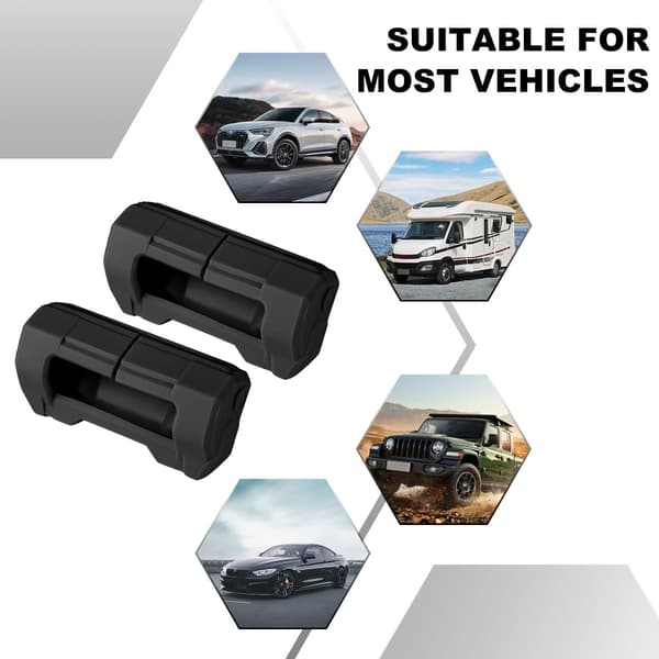 2PCS Bilbältesspänneskydd, Anti-Scratch Silikon Auto Säkerhetsbältesskydd, Universellt Säkerhetsklämsskydd Passar de flesta fordon, Black