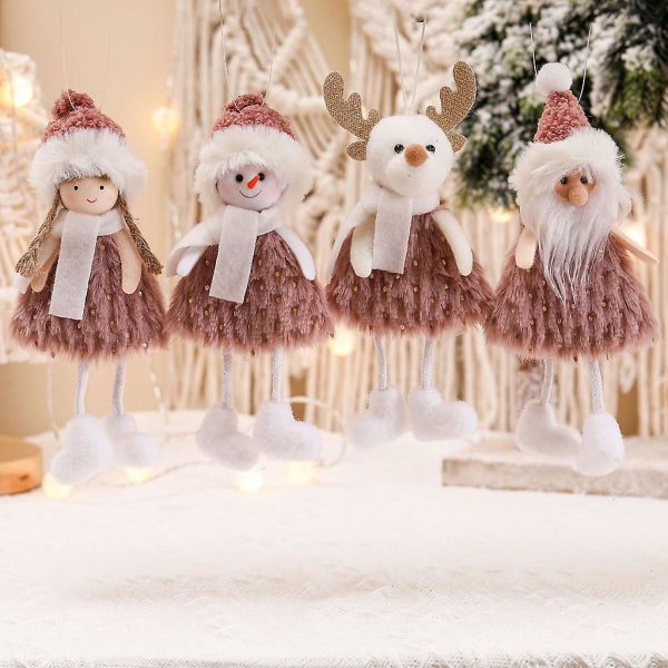 Jul plysch prydnad handgjorda jultomten snögubbe Älg prydnad jul