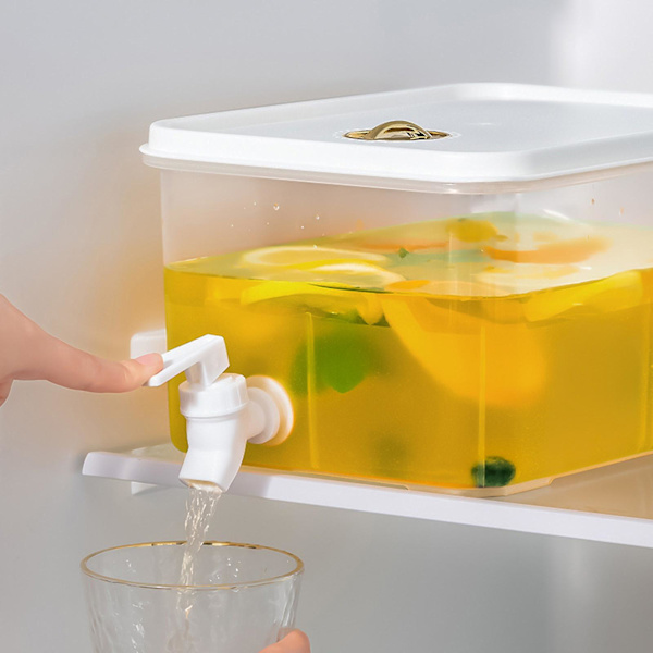 3L Stor Kapacitet Plastik Drikkedispenser, Drikkedispenser Med Hane Is Limonade Juice Beholder