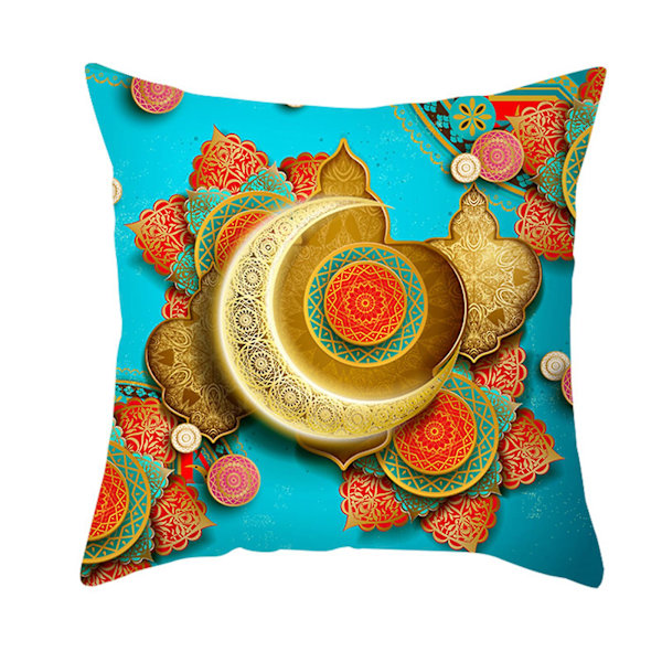 Putetrekk Style 2, 45x45cm, Kvadratisk, Gullfarget Måne og Stjerne, Putetrekk til Sofa, Seng, Dekorasjon, Style 2
