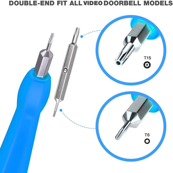 Screwdriver Set for CCTV Cameras for Battery and WiFi Access - Fits All CCTV Camera Models (Blue)