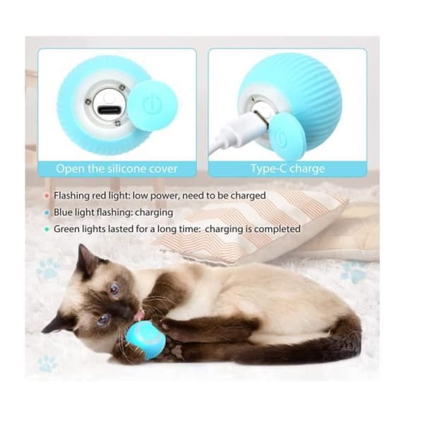 Interactive Cat Toy - Unknown Brand - Automatic Ball - Obstacle Avoidance - Silicone - 43mm