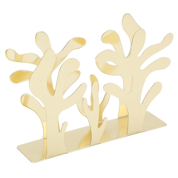 Servietholder, tangformet papirhåndklædeholder bordplade ornament servietdispenser til kaffehus restaurant dekorativ (guld)