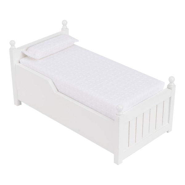 Mini Møbler Soverom Skuff Seng Modell To Lag Miniatyr Seng 1:12 Mini Hus Skuff Seng Hvit White