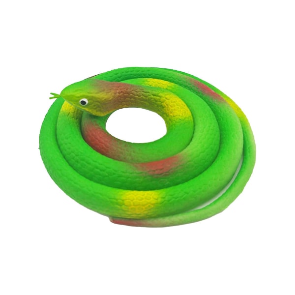 Lång Realistisk Mjuk Gummi Snake Trädgårdsrekvisita Rolig Skämt Prank Toy Present Hot Rea Grön