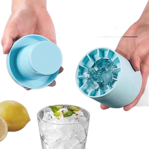Universal Silicone Ice Mold, Easy-Clean Freezer Pack, 1pc, Kitchen & Ice, Blue