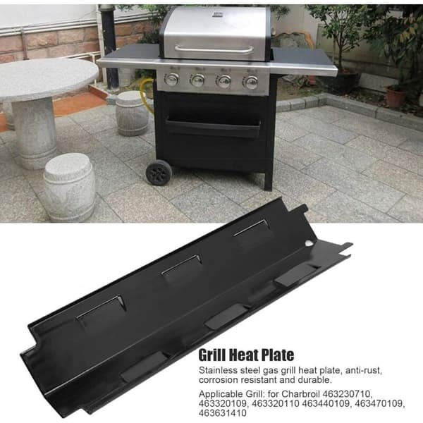 2-delt varmeplate i rustfritt stål for gassgrill, Flavorizer Bar Brennerdekselgitter