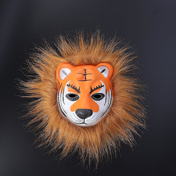 Novelty Dyremaske Hovedmaske Party Favors Til Halloween Kostume Maskerade Cosplay (Tiger) Orange Orange
