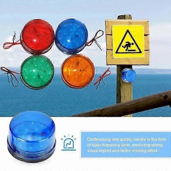 12 V LED-stroboskooppivalo hätävalo - sininen