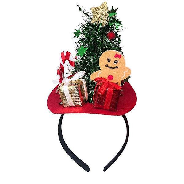 Shape5 Sequin Santa Hat Pandebånd Med Guldtonet Glitrende Krone, Juletema Hårtilbehør