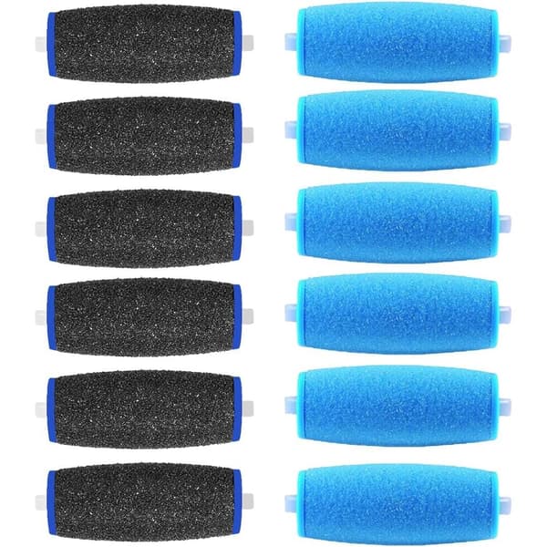 12-pack extra utbytesrullar för Amope Medi, kompatibla med Foot File 6 & 6