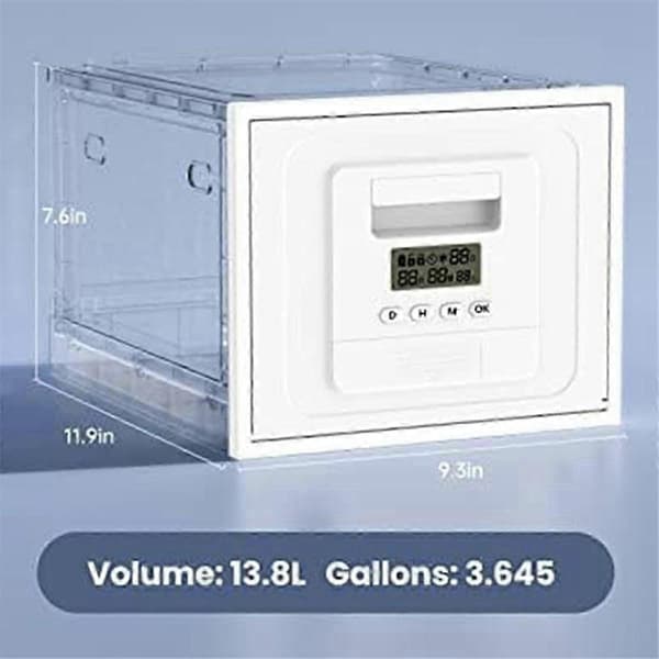 Digital Timer Låsbox, Mobiltelefon Låsbox med Timer Vit White