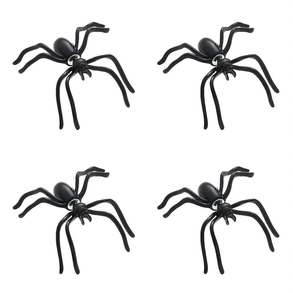 Halloween Spider örhängen 2 par svarta örhängen Halloween temafest Kostym Cosplay Prop Punk Spider örhängen