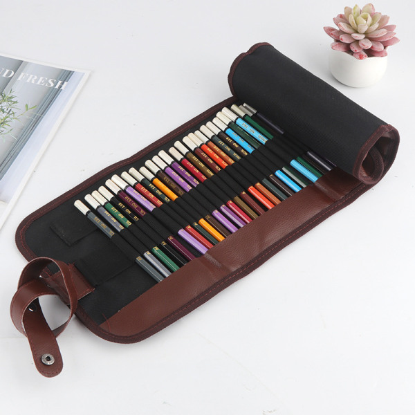 Rullepennomslag Blyantveske Organizer Bag for Reise Fountain Pen Malingverktøy