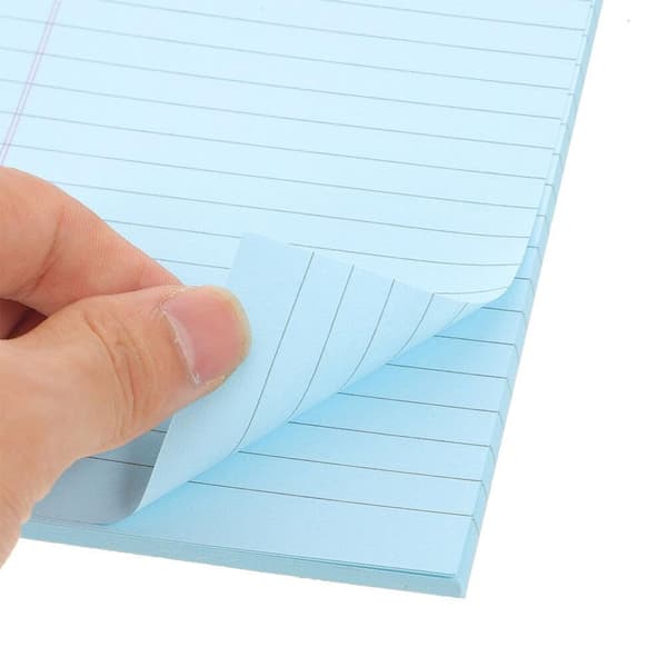 4 stk. notatblokker med linjert liten notatbok, rivbart kontormemo for arbeid, studier, møter