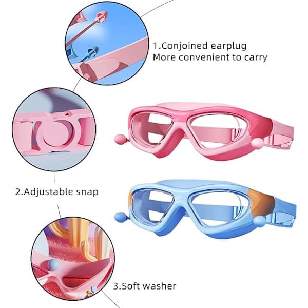 2 kpl lasten huurtumattomat uimalasit, lasten uimalasit