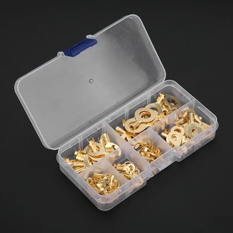 150 Pieces Brass Cable Lugs for Electrical Connectors, Flame Retardant Cable Accessories