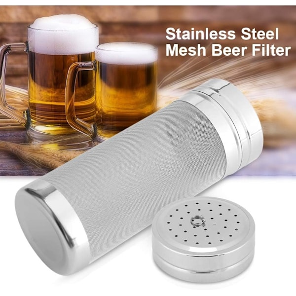 Skjermfilter 300μm Rustfritt Stål Humle Mesh Filter for Hjemmelaget Øl Fatutstyr, 7×18㎝