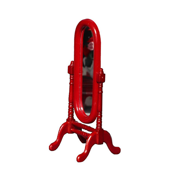 Miniatyr Møbler i Tre, Mini Møbler, Prøverom, Mini Speil, Mini Scenedekor, Mini R Red 5.4*13.7cm